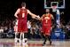 NEW YORK CITY - DECEMBER 7: Kyrie Irving #2 and Kevin Love #0 of the Cleveland Cavaliers high five each other during a game between the Cleveland Cavaliers and the New York Knicks at Madison Square Garden in New York, New York. NOTE TO USER: User expressl