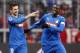 Vedad Ibisevic and Demba Ba celebrate the former's goal at the Allianz Arena in December 2008