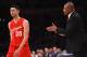 LOS ANGELES, CA - DECEMBER 25: Head coach Doc Rivers of the Los Angeles Clippers talks to Austin Rivers #25 of the Los Angeles Clippers in the second half of the game against the Los Angeles Lakers at Staples Center on December 25, 2016 in Los Angeles, C