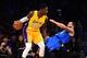 LOS ANGELES, CA - DECEMBER 29: Deron Williams #8 of the Dallas Mavericks draws a charge on Julius Randle #30 of the Los Angeles Lakers during the first half at Staples Center on December 29, 2016 in Los Angeles, California. NOTE TO USER: User expressly