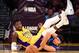 LOS ANGELES, CA - DECEMBER 29: Julius Randle #30 of the Los Angeles Lakers and Seth Curry #30 of the Dallas Mavericks watch the ball as they fall during a 101-89 Mavericks win at Staples Center on December 29, 2016 in Los Angeles, California. NOTE TO US