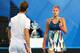 The French pair excelled in the mixed doubles.