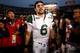 SAN DIEGO - JANUARY 17: Quarterback Mark Sanchez #6 of the New York Jets walks off the field after the AFC Divisional Playoff Game against the San Diego Chargers at Qualcomm Stadium on January 17, 2010 in San Diego, California. The Jets defeated the Char
