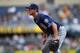 Myers grades out as an above-average defender at first base.