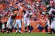 DENVER, CO - OCTOBER 9: Quarterback Matt Ryan #2 of the Atlanta Falcons throws a touchdown pass in the third quarter of the game against the Denver Broncos at Sports Authority Field at Mile High on October 9, 2016 in Denver, Colorado. (Photo by Dustin Br
