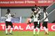 (L-R) Ghana's midfielder Emmanuel Agyemang Badu, Ghana's forward Asamoah Gyan, Ghana's defender Harrison Afful and Ghana's defender Daniel Amartey celebrate at the end of the 2017 Africa Cup of Nations group D football match between Ghana and Mali in Port