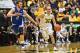 WICHITA, KS - JANUARY 04: Guard Conner Frankamp #33 of the Wichita State Shockers drives the ball up court against forward Billy Wampler #2 of the Drake Bulldogs during the first half on January 4, 2017 at Charles Koch Arena in Wichita, Kansas. (Photo b