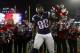 FOXBORO, MA - JANUARY 22: Martellus Bennett #88 of the New England Patriots celebrates with cheerleaders after defeating the Pittsburgh Steelers 36-17 to win the AFC Championship Game at Gillette Stadium on January 22, 2017 in Foxboro, Massachusetts. (Pho