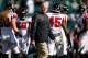 PHILADELPHIA, PA - NOVEMBER 13: Head coach Dan Quinn of the Atlanta Falcons looks on during warmups before a game against the Philadelphia Eagles at Lincoln Financial Field on November 13, 2016 in Philadelphia, Pennsylvania. The Eagles defeated the Falcon