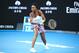 MELBOURNE, AUSTRALIA - JANUARY 28: Venus Williams of the United States plays a backhand in her Women's Singles Final match against Serena Williams of the United States on day 13 of the 2017 Australian Open at Melbourne Park on January 28, 2017 in Melbour