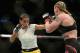 DENVER, CO - JANUARY 28: Julianna Pena fights Valentina Shevchenko of Kyrgyzstan in the women's Bantamweight division during the UFC Fight Night at the Pepsi Center on January 28, 2017 in Denver, Colorado. (Photo by Matthew Stockman/Getty Images)