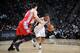 SAN ANTONIO, TX - FEBRUARY 2: Kawhi Leonard #2 of the San Antonio Spurs drives to the basket against the Philadelphia 76ers during the game on February 2, 2017 at the AT&T Center in San Antonio, Texas. NOTE TO USER: User expressly acknowledges and agrees