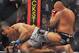 Fabricio Werdum reacts after Fedor tapped out in their fight on June 26, 2010, in San Jose, California.