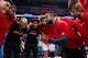 CLEVELAND, OH - JANUARY 4: Dwyane Wade #3 and the Chicago Bulls talk in the huddle prior to the game against the Cleveland Cavaliers at Quicken Loans Arena on January 4, 2017 in Cleveland, Ohio. NOTE TO USER: User expressly acknowledges and agrees that, b