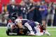 HOUSTON, TX - FEBRUARY 05: Julian Edelman #11 of the New England Patriots makes a 23 yard catch in the fourth quarter against Ricardo Allen #37 and Keanu Neal #22 of the Atlanta Falcons during Super Bowl 51 at NRG Stadium on February 5, 2017 in Houston,