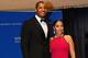 NBA basketball player Carmelo Anthony and wife Lala arrive for 102nd White House Correspondents' Association Dinnerin Washington, DC, on April 30, 2016. / AFP / Andrew Biraj (Photo credit should read ANDREW BIRAJ/AFP/Getty Images)