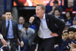 Feb 4, 2017; Spokane, WA, USA; Gonzaga Bulldogs head coach Mark Few reacts after a foul call against the Bulldogs during a game against the Santa Clara Broncos during the first half at McCarthey Athletic Center. Mandatory Credit: James Snook-USA TODAY Spo