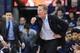 Feb 4, 2017; Spokane, WA, USA; Gonzaga Bulldogs head coach Mark Few reacts after a foul call against the Bulldogs during a game against the Santa Clara Broncos during the first half at McCarthey Athletic Center. Mandatory Credit: James Snook-USA TODAY Spo