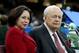 In January 2015, New Orleans Saints and Pelicans owner Tom Benson (right) announced that his wife, Gayle (left), a former interior decorator he married in 2004, would take over as Saints and Pelicans owner upon his death.