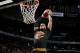 CLEVELAND, OH - FEBRUARY 15: LeBron James #23 of the Cleveland Cavaliers goes for the dunk during the game against the Indiana Pacers on February 15, 2017 at Quicken Loans Arena in Cleveland, Ohio. NOTE TO USER: User expressly acknowledges and agrees tha