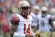 Apr 11, 2015; Tallahassee, FL, USA; Florida State Seminoles quarterback De'Andre Johnson (14) during the spring game at Doak Campbell Stadium. Mandatory Credit: Melina Vastola-USA TODAY Sports