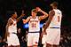 Brandon Jennings, Mindaugas Kuzminskas and Kyle O'Quinn