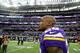 MINNEAPOLIS, MN - DECEMBER 18: Adrian Peterson #28 of the Minnesota Vikings on field after the game against the Indianapolis Colts on December 18, 2016 at US Bank Stadium in Minneapolis, Minnesota. The Colts defeated the Vikings 34-6. (Photo by Hannah Fos