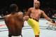 Anderson Silva kicks Derek Brunson.