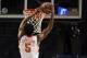 NEW YORK, NY - MARCH 07: Jaron Blossomgame #5 of the Clemson Tigers goes up for a dunk against the North Carolina State Wolfpack during the ACC Basketball Tournament at Barclays Center on March 7, 2017 in New York City. (Photo by Lance King/Getty Images)