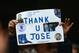 LONDON, ENGLAND - DECEMBER 19: A Chelsea fan holds a banner to appreciate Jose Mourinho during the Barclays Premier League match between Chelsea and Sunderland at Stamford Bridge on December 19, 2015 in London, England. (Photo by Clive Mason/Getty Image