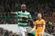 GLASGOW, SCOTLAND - FEBRUARY 18: Moussa Dembele of Celtic celebrates after he scores the opening goal from the penalty spot during the Ladbrokes Scottish Premiership match between Celtic and Motherwell at Celtic Park on February 18, 2017 in Glasgow, Sco