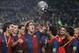 BARCELONA, SPAIN - AUGUST 20: Carles Puyol of Barcelona holds up the winners trophy after beating Espanyol 3-0 (1-0) in the Supercup at the Camp Nou stadium August 20, 2006 in Barcelona, Spain. (Photo by Denis Doyle/Getty Images)