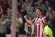 Mertens celebrates a PSV goal in 2011.