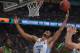 GLENDALE, AZ - APRIL 01: Kennedy Meeks #3 of the North Carolina Tar Heels reaches for a rebound during their game against the Oregon Ducks during the 2017 NCAA Men's Final Four Semifinal at University of Phoenix Stadium on April 1, 2017 in Glendale, Arizo