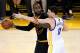 OAKLAND, CA - JUNE 19: LeBron James #23 of the Cleveland Cavaliers looks to pass against Klay Thompson #11 of the Golden State Warriors in Game 7 of the 2016 NBA Finals at ORACLE Arena on June 19, 2016 in Oakland, California. NOTE TO USER: User expressly