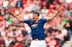 TOPSHOT - Manchester United's Swedish striker Zlatan Ibrahimovic gestures during the English Premier League football match between Sunderland and Manchester United at the Stadium of Light in Sunderland, north-east England on April 9, 2017. / AFP PHOTO / S