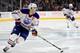 LOS ANGELES, CA - APRIL 04: Connor McDavid #97 of the Edmonton Oilers skates with the puck during the third period of a game against the Los Angeles Kings at Staples Center on April 4, 2017 in Los Angeles, California. (Photo by Sean M. Haffey/Getty Im