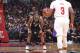 LOS ANGELES, CA - FEBRUARY 24: Kawhi Leonard #2 of the San Antonio Spurs plays defense against the LA Clippers on February 24, 2017 at STAPLES Center in Los Angeles, California. NOTE TO USER: User expressly acknowledges and agrees that, by downloading and