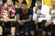 OAKLAND, CA - JUNE 13: Kevin Love #0, Iman Shumpert #4, Tristan Thompson #13, and Channing Frye #9 of the Cleveland Cavaliers on the bench during the game against the Golden State Warriors in Game Five of the 2016 NBA Finals on June13, 2016 at Oracle Are
