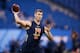 INDIANAPOLIS, IN - MARCH 04: Quarterback Mitch Trubisky of North Carolina in action during day four of the NFL Combine at Lucas Oil Stadium on March 4, 2017 in Indianapolis, Indiana. (Photo by Joe Robbins/Getty Images)