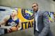 Gobert arrives before Game 4 between the Jazz and the Los Angeles Clippers.
