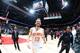 ATLANTA, GA - APRIL 24: Jose Calderon #13 of the Atlanta Hawks celebrates after Game Four of the Eastern Conference Quarterfinals of the 2017 NBA Playoffs on April 24, 2017 at Philips Arena in Atlanta, Georgia. NOTE TO USER: User expressly acknowledges a