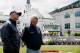 LOUISVILLE, KY - MAY 03: Kentucky Derby trainers Todd Pletcher (L) and Bob Baffert watch a race in the paddock while schooling horses at Churchill Downs on May 03, 2016 in Louisville, Kentucky. (Photo by Rob Carr/Getty Images)