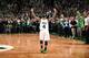 BOSTON, MA - MAY 2: Isaiah Thomas #4 of the Boston Celtics reacts during the game against the Washington Wizards during Game Two of the Eastern Conference Semifinals of the 2017 NBA Playoffs on May 2, 2017 at the TD Garden in Boston, Massachusetts. NOTE