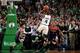 BOSTON, MA - MAY 2: Isaiah Thomas #4 of the Boston Celtics shoots the ball during the game against the Washington Wizards during Game Two of the Eastern Conference Semifinals of the 2017 NBA Playoffs on May 2, 2017 at the TD Garden in Boston, Massachusett