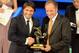 Antonio Conte and Renzo Ulivieri (right) attend the Gran Gala del calcio AIC 2013 awards ceremony in January 2014