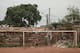 One of the goalposts at Anguissa.