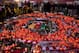 Candles and flowers laid in tribute to Ekeng on May 7, 2016, at Dinamo's stadium.
