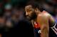 BOSTON, MA - MAY 10: John Wall #2 of the Washington Wizards looks on during the second half of Game Five of the Eastern Conference Semifinals against the Boston Celtics at TD Garden on May 10, 2017 in Boston, Massachusetts. The Celtics defeat the Wizards