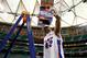 ATLANTA - MARCH 11: Al Horford #42 of the Florida Gators celebrates after cutting down the nets after defeating the Arkansas Razorbacks 77-56 in the championship game of the Southeastern Conference Men's Basketball Tournament on March 11, 2007 at the Geo